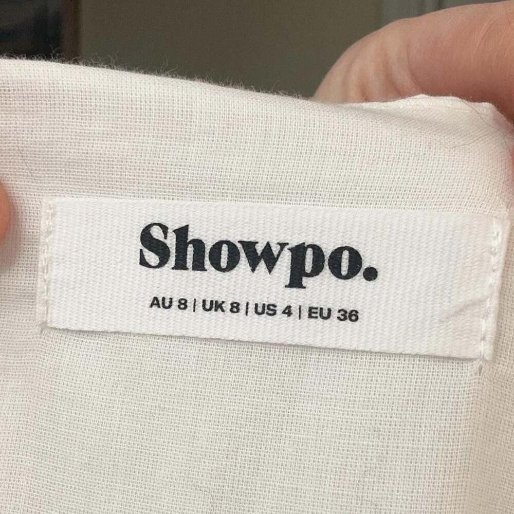 Showpo White Cotton Pintuck Puff Sleeve Mini Dress - Picture 7 of 8